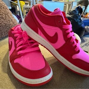 Jordan Women's Red and Pink Sneakers